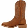 Rocky MonoCrepe 12in Western Boot, COGNAC, W, Size 11 RKW0433